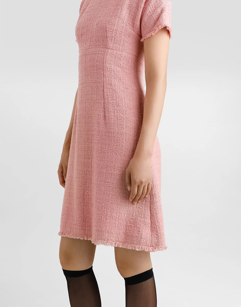 Raschel tweed midi dress with DG logo
