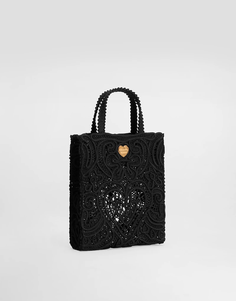 Small cordonetto lace shopper