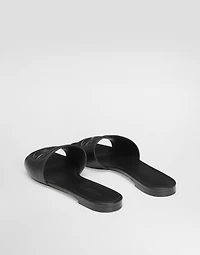 Calfskin slides with DG Millennials logo