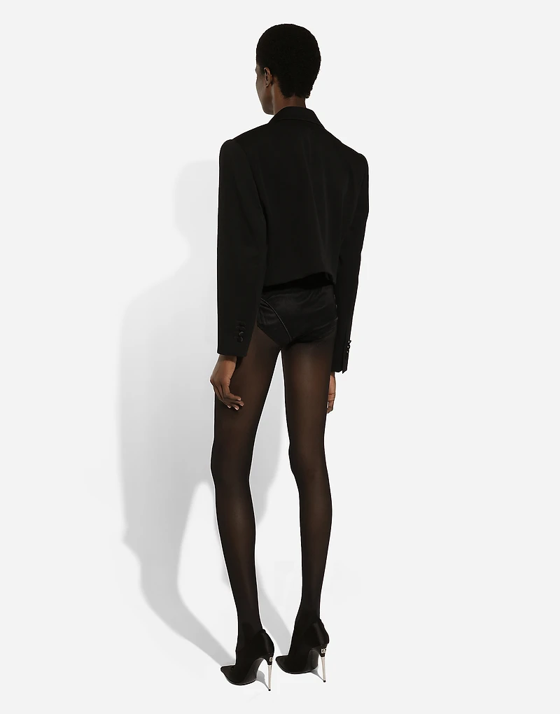 Wool gabardine Spencer tuxedo jacket
