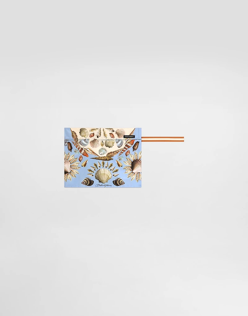 Shell-print short swim boxer shorts