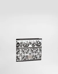 Majolica-print calfskin wallet