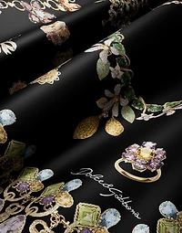 Jewelry-print silk twill foulard (70x70)