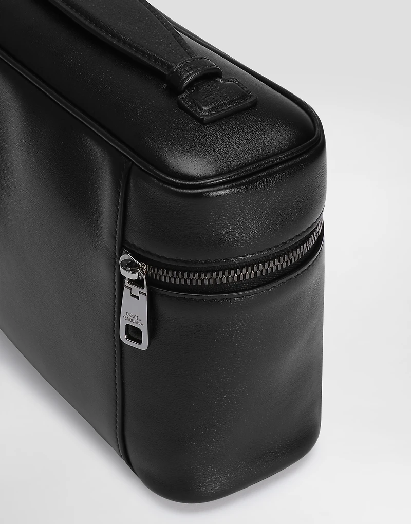 Calfskin nappa leather toiletry bag