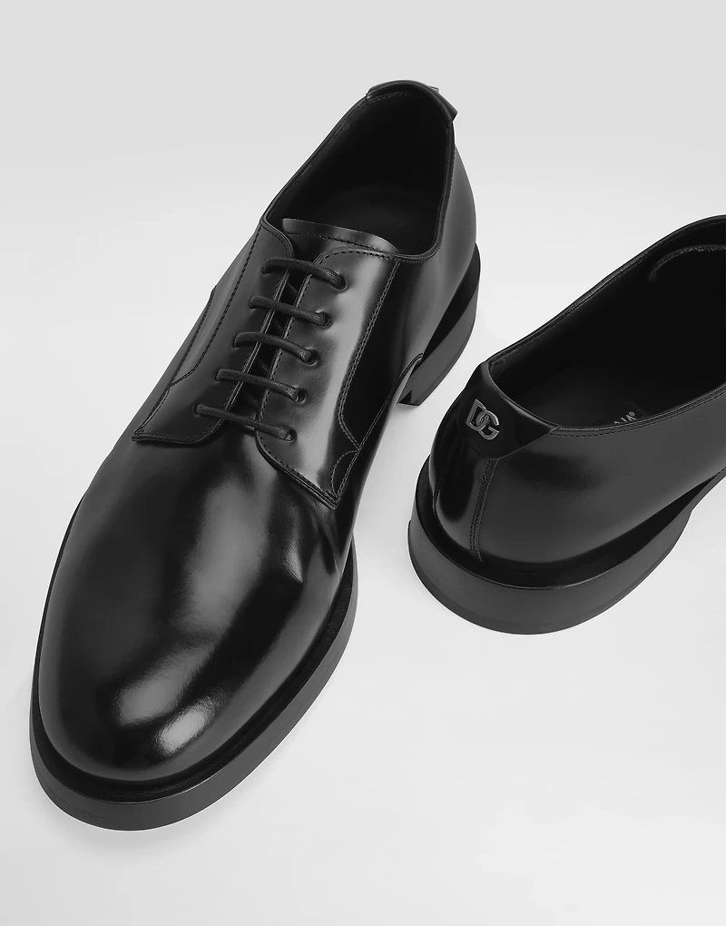 Brushed calfskin derby shoes