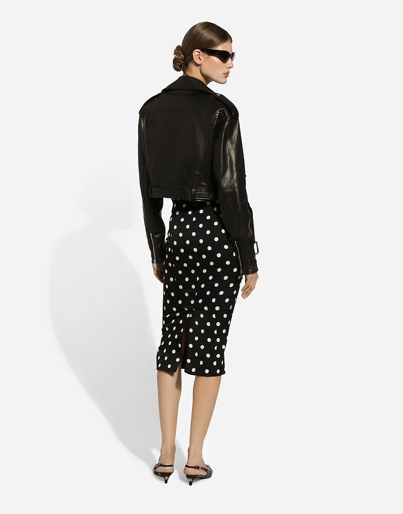 Plongé nappa leather biker jacket