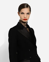 Double-breasted Dolce tuxedo jacket double stretch wool