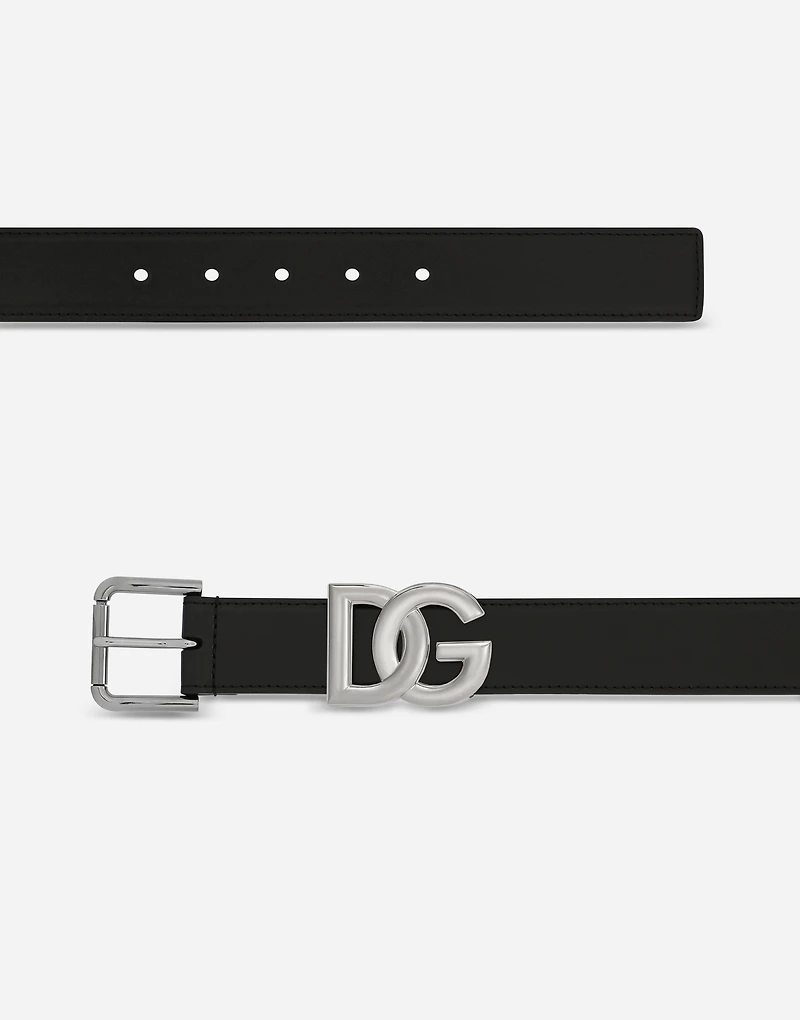 Calfskin belt with DG logo