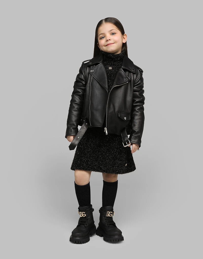 Leather biker jacket