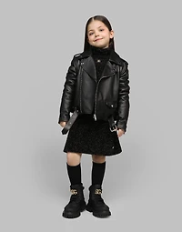 Leather biker jacket