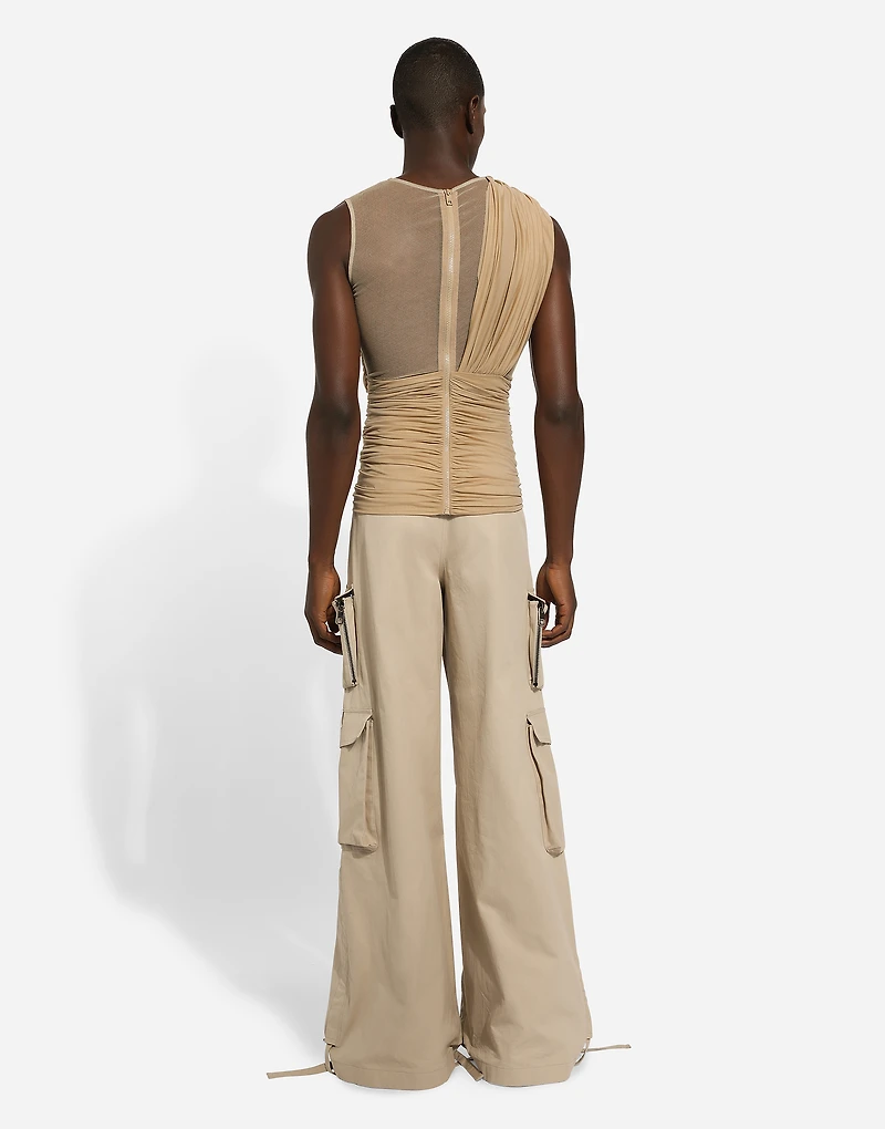 Cotton gabardine cargo pants
