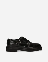 Brushed calfskin monkstrap shoes