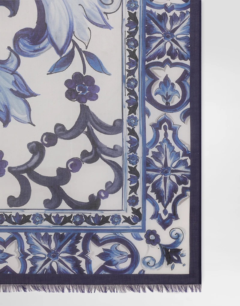 Majolica-print cotton sarong