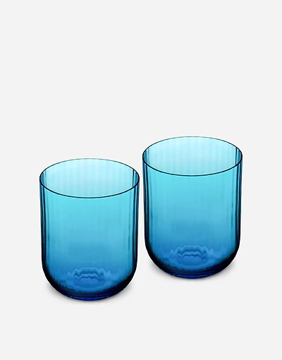 Set 2 Hand-Blown Murano Beverage Glasses