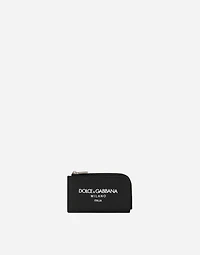 Calfskin card holder with logo