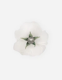 Floral silk brooch