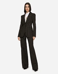 Pinstripe wool Turlington blazer
