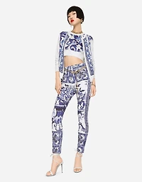 Majolica-print Grace jeans