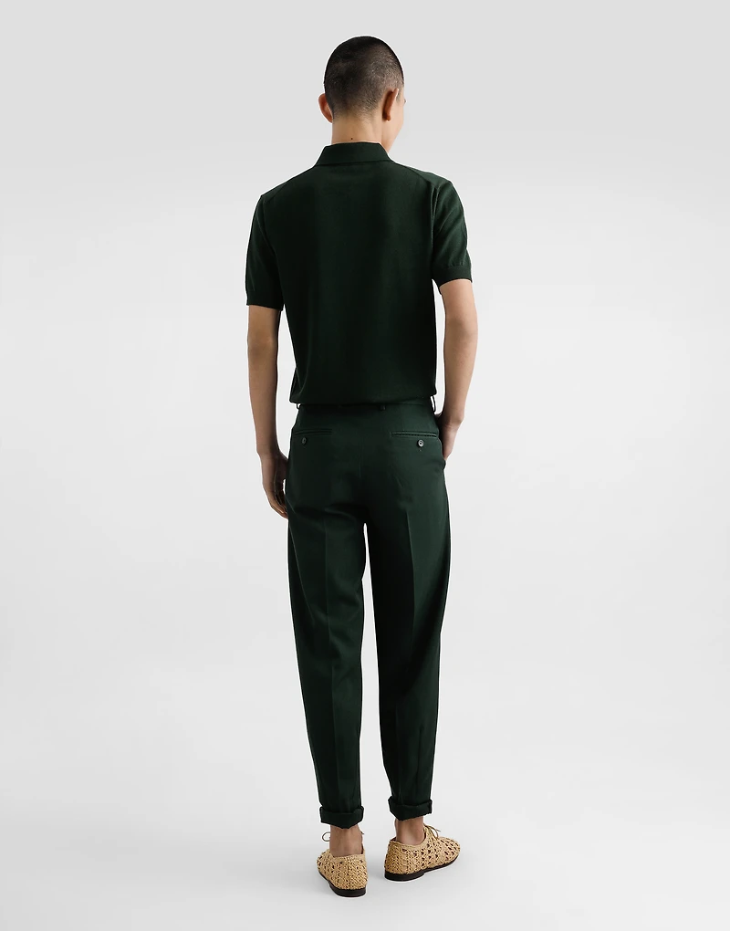 Woolen pants with turn-ups
