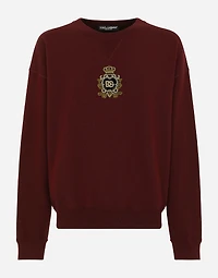 Cashmere and wool knit sweatshirt with DG patch