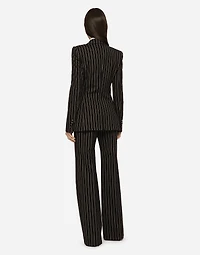 Pinstripe wool palazzo pants
