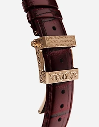 DG7 Gattopardo watch in red gold with pink mother of pearl