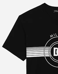 Short-sleeved cotton T-shirt with DG print