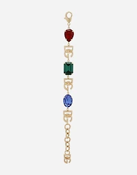 Bracelet with DG logo and multi-colored rhinestones
