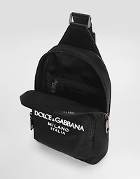 Nylon crossbody backpack