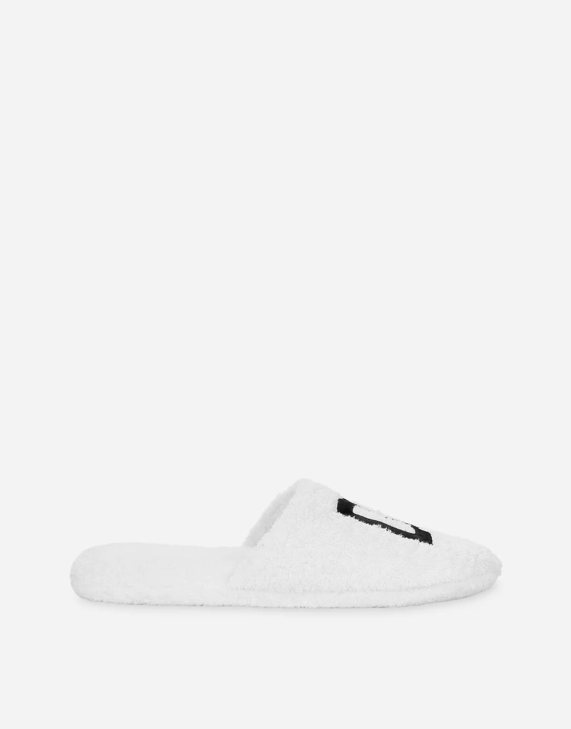 Embroidered Terry Cotton Slippers