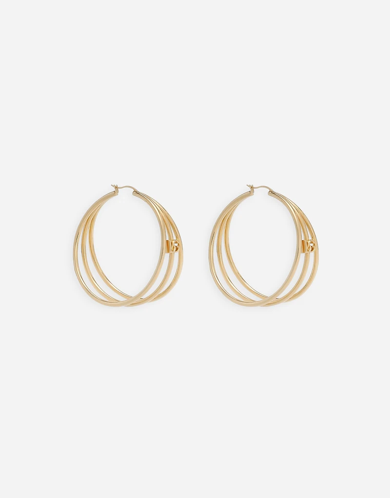 Creole multi-hoop earrings with DG logo