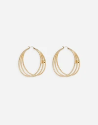 Creole multi-hoop earrings with DG logo