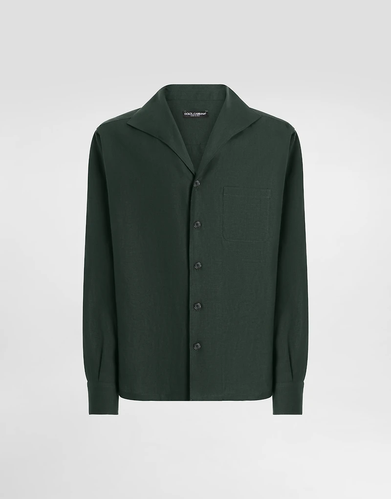 Long-sleeved linen shirt