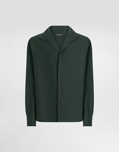 Long-sleeved linen shirt