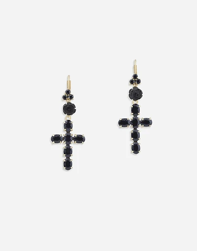 Sicily Earrings 18-carat yellow gold and black sapphires