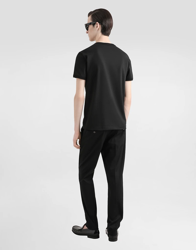 Cotton T-shirt with heraldic patch