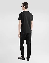 Cotton T-shirt with heraldic patch
