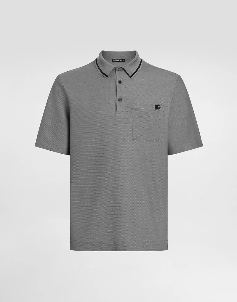 Cotton piqué polo shirt