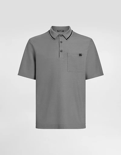 Cotton piqué polo shirt