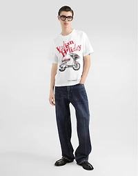 Cotton T-shirt with Vespa print