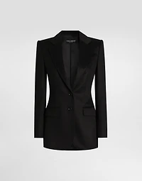 Single-breasted jacket silk and Cashmere