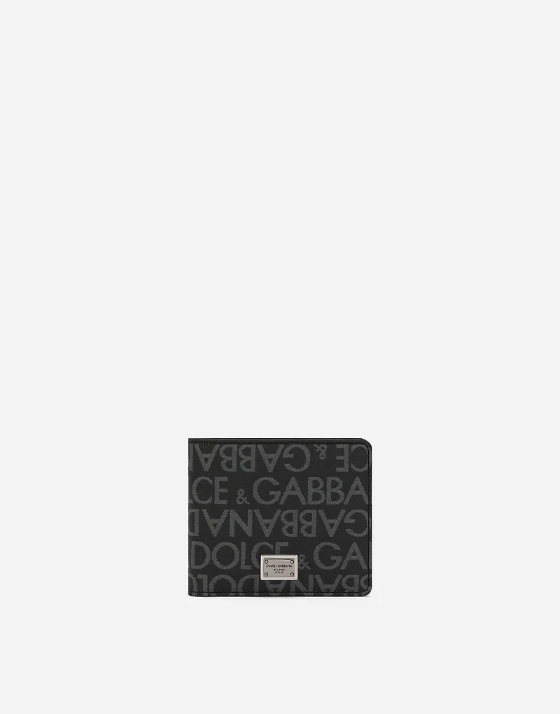 Coated jacquard bifold wallet