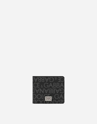 Coated jacquard bifold wallet