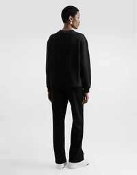 Fleece jogging pants with patch