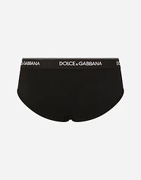 Stretch cotton mid-rise briefs two pack