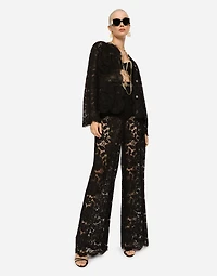 Single-breasted lace jacket