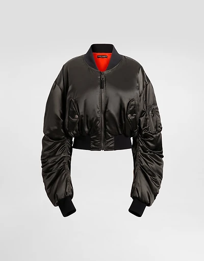 Oversized nylon canvas jacket