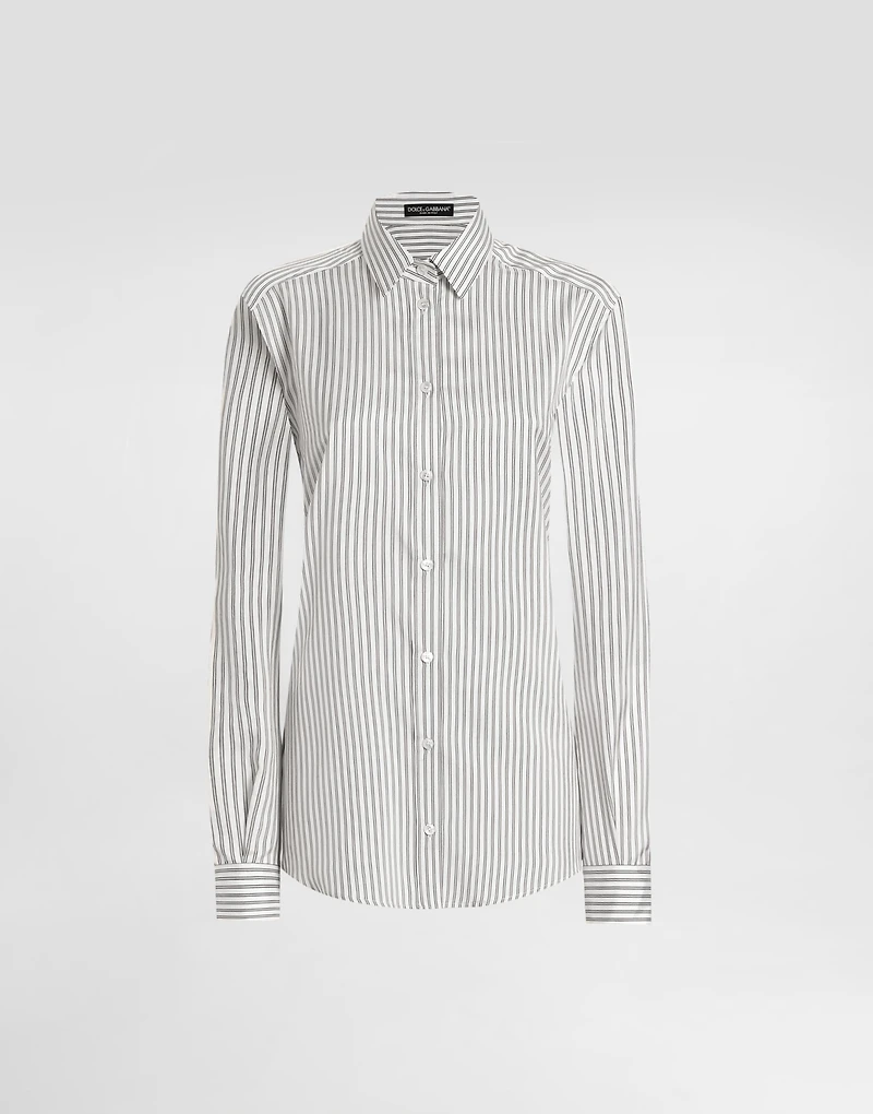 Silk shirt with striped print