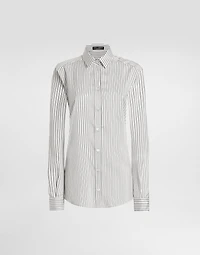 Silk shirt with striped print