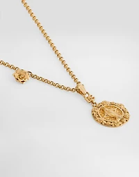 Metal necklace with logo